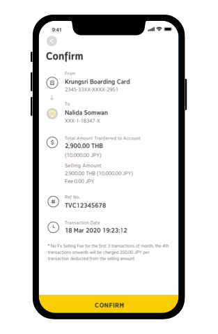Confirm transaction