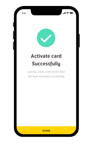 Card is now activated
