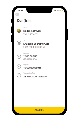 Confirm transaction