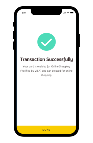 How to on/off online shopping (Verified by VISA) Step6