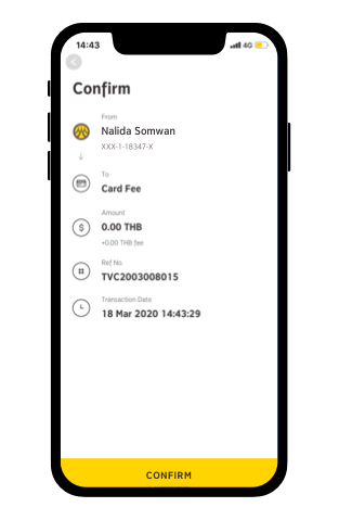 Confirm transaction